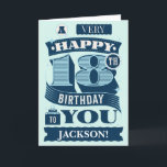 Bold Letters Happy 18th Birthday Card<br><div class="desc">Bold Letters</div>
