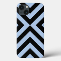 Bold Light Blue and Black Chevrons