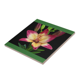 Bold Lily Decorative Tile