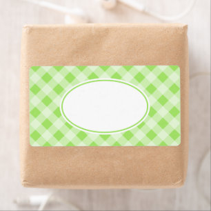 Bold Lime Gingham Labels