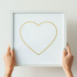Bold Line Gold Heart Foil Prints<br><div class="desc">Bold Line Gold Heart Foil Prints</div>