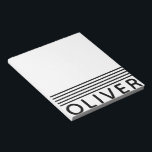 Bold Lined Personalised Name Notepad<br><div class="desc">Customise with any colour and style fonts. Move or resize as desired to suit your name.</div>