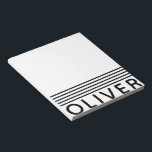 Bold Lined Personalised Name Notepad<br><div class="desc">Customise with any colour and style fonts. Move or resize as desired to suit your name.</div>
