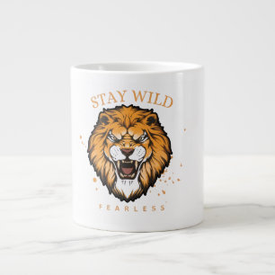 Bold Lion Mug Aesthetic Animal Coffee Cup for Me