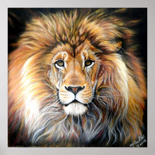 Bold Lion Poster | Zazzle.com.au