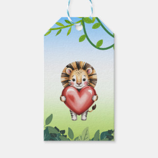 Bold Lion Thank You Gift Tag Design