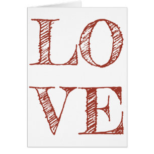 Bold LOVE sketched letters sketched