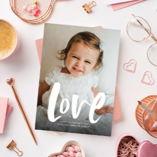 Bold love Valentine's Day photo card
