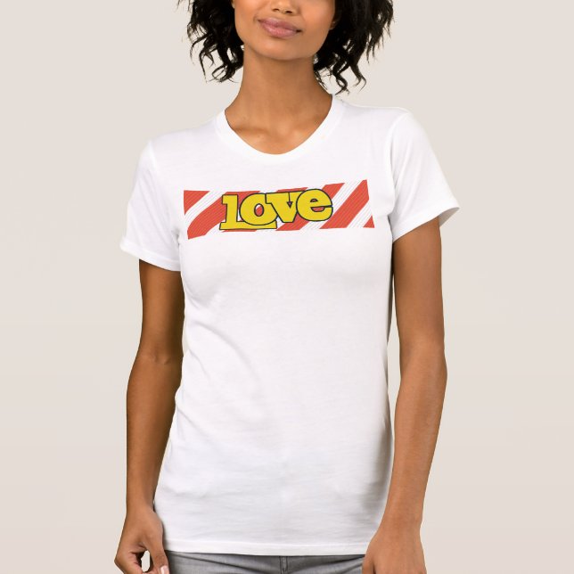 Bold LOVE – Vibrant Illustration Design T-Shirt (Front)