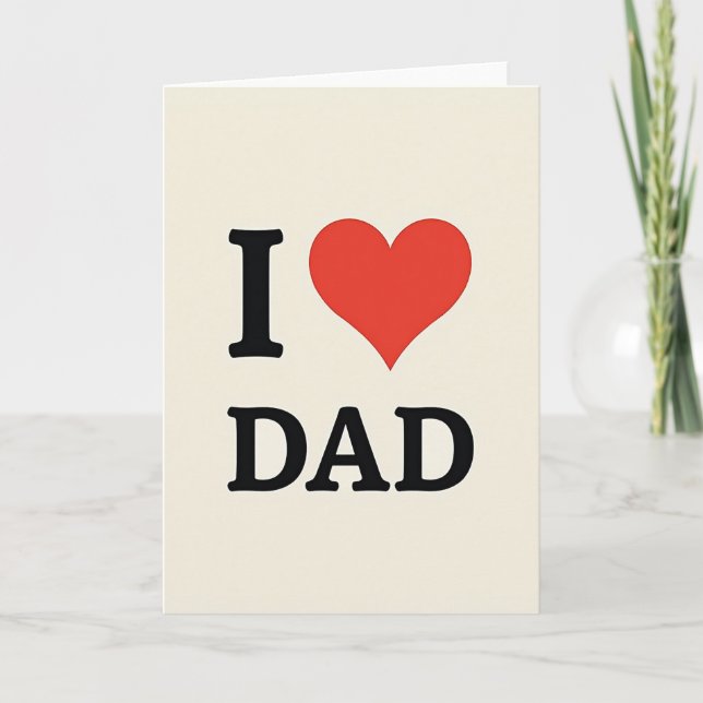 Bold Love You Dad Design Card (Front)