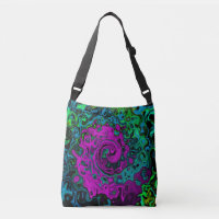 Bold Magenta Abstract Groovy Liquid Art Swirl