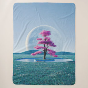 Bold Magenta Echinacea Wildflower Cosy Throw Blank