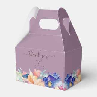 Bold Magenta Floral Wedding Gable Box