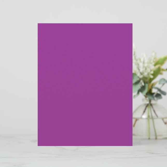 Bold Magenta Wedding Invite with Minimal Style Custom Letterhead (Standing Front)