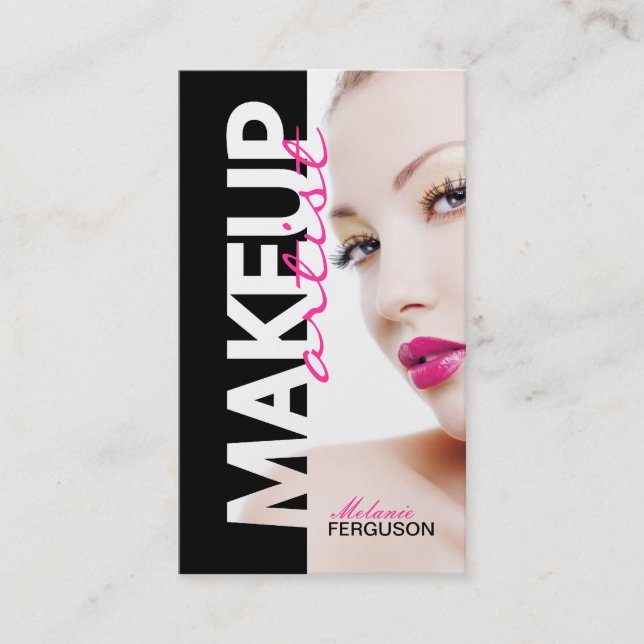 BOLD MAKEUP ARTIST BUSINESS CARD (Front)