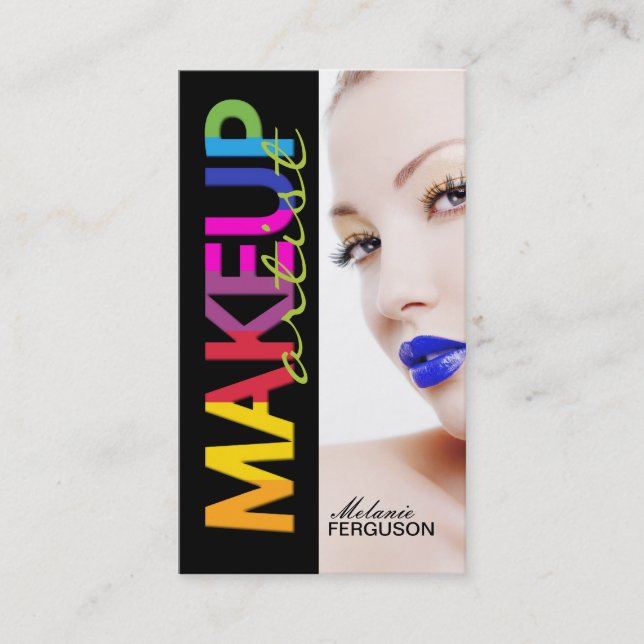 BOLD MAKEUP ARTIST BUSINESS CARD (Front)