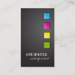 Bold  Makeup Artist Business Card