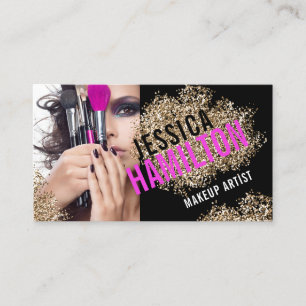 Bold Makeup Artist Business Card Template