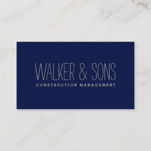 BOLD MASCULINE CARD simple plain smart navy blue