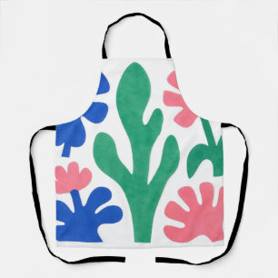 Bold Matisse Style Floral Cutouts Apron