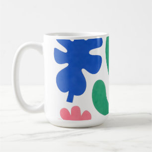 Bold Matisse Style Floral Cutouts Coffee Mug