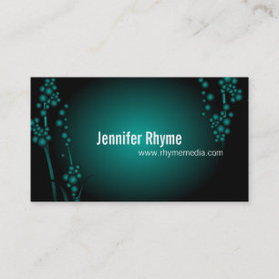 Bold Media Business Card Modern Teal Black