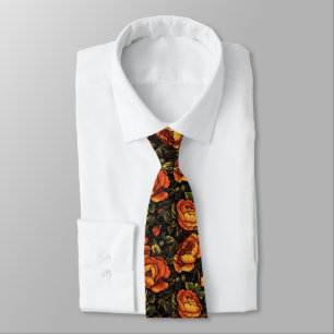 Bold Mens Fashion Rose Flower Tie