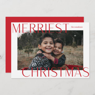 Bold Merriest Christmas Photo Card