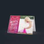 Bold Merry and Bright Holiday Photo Greeting Card<br><div class="desc">Bold Merry and Bright Holiday Photo Greeting Card by Orabella Prints.  Please replace the template photo with one of your own prior to purchasing.</div>