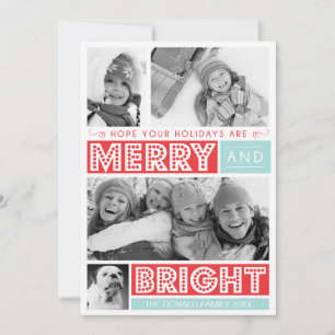 Bold Merry and Bright Photo Card