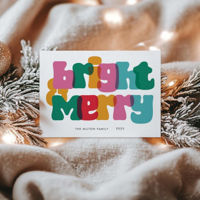 Bold Merry Bright Holiday Card (Creator Uploaded)