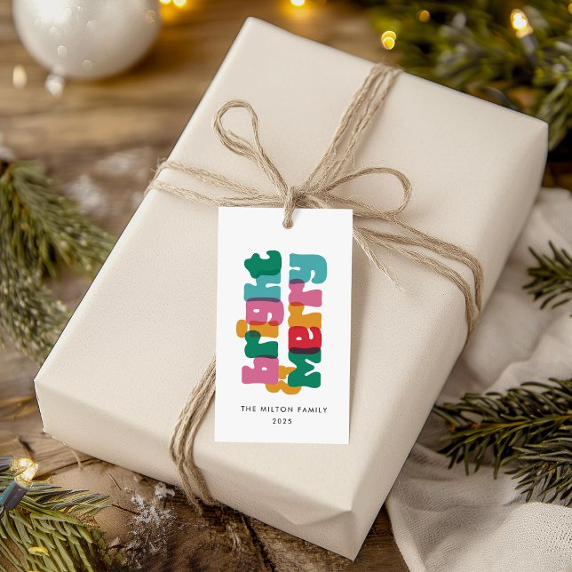 Bold Merry Bright Holiday Gift Tags (Creator Uploaded)