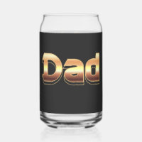 Bold Metallic Gold Dad Lettering Design