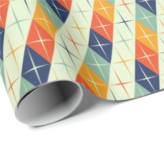 Bold Mid-Century Diamonds Wrapping Paper