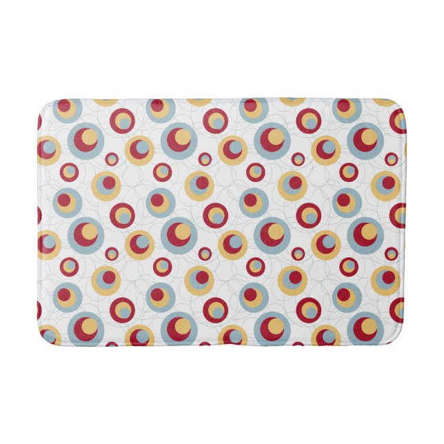 Bold Mid Century Leopard Spots Atomic Pattern Bath Mat (Front)