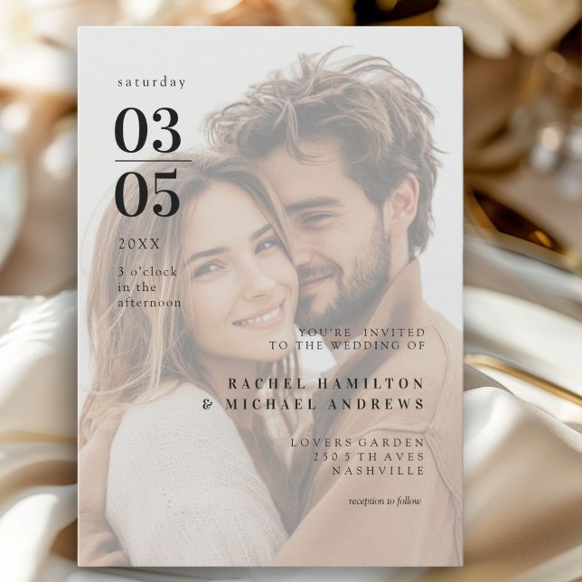 Bold, Minimal, Trending, Photo, Wedding Invitation (Bold, Minimal, Trending, Photo, Wedding Invitation)