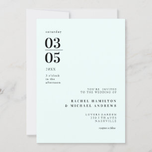 Bold Minimal Trending Wedding Invitation