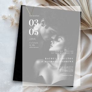 Bold, Minimal, Trending, Wedding Vellum Invitations