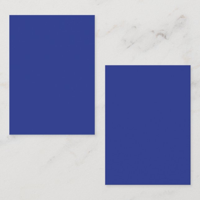 Bold Minimal Wedding Invite in Deep Blue (Front/Back)