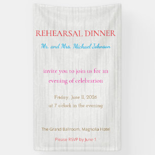 Bold Minimal Wedding Invite in Deep Blue Banner