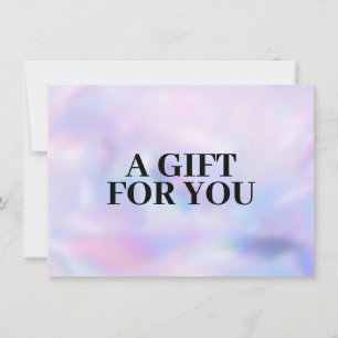 Bold Minimalist Boutique Holographic Gift Card