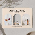 Bold Minimalist Boutique, Salon Photo Trio Ivory Flyer<br><div class="desc">Elevate your brand and promotions with our customisable flyer template, designed to captivate boutiques, makeup artists, beauty salons, photographers, online shops, and many more. Our sleek and minimalist design places your business name prominently at the top, instantly catching the eye of your audience. With three elegantly arched photo placeholders that...</div>