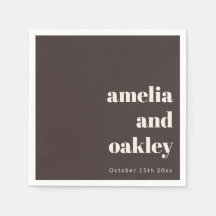 Bold Minimalist Fall Brown Custom Wedding