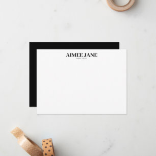 Bold Minimalist Luxury Boutique Black/White Card
