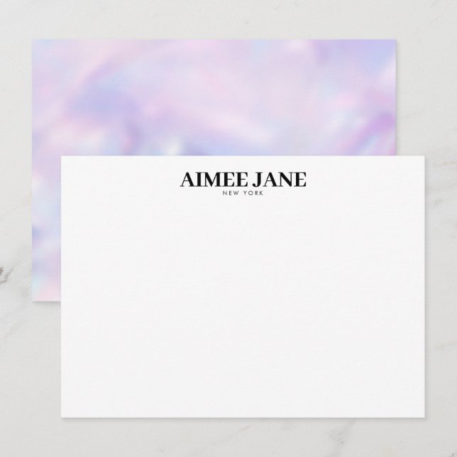 Bold Minimalist Luxury Boutique Holographic Card (Front/Back)