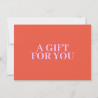 Bold Minimalist Luxury Boutique Orange Gift Card