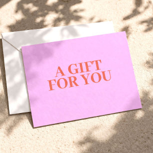 Bold Minimalist Luxury Boutique Pink Gift Card