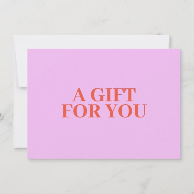 Bold Minimalist Luxury Boutique Pink Gift Card (Front)