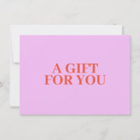 Bold Minimalist Luxury Boutique Pink Gift Card