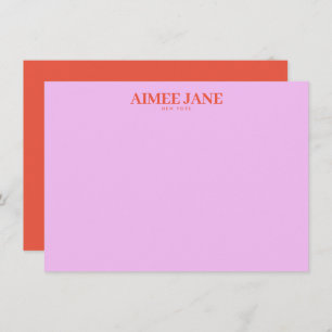 Bold Minimalist Luxury Boutique Pink/Orange Card